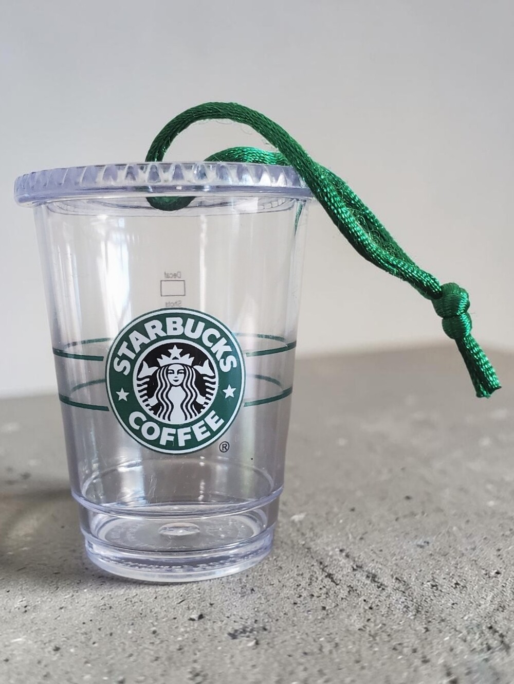 Vintage 2009 Starbucks Miniature Clear Iced Cold Cup Holiday Ornament